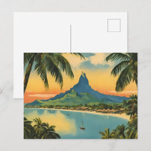 Tahiti (1) postkarte (Vorne/Hinten)