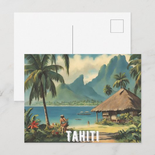 Tahiti (2) postkarte (Vorne/Hinten)