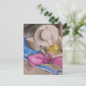 Tahiti Basket Weaver Postkarte (Stehend Vorderseite)