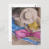 Tahiti Basket Weaver Postkarte (Vorne/Hinten)