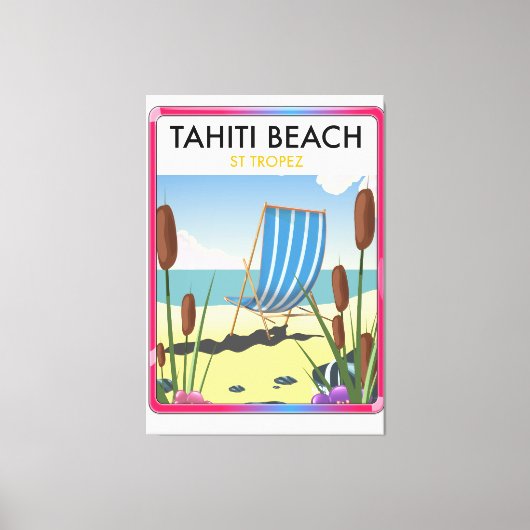 Tahiti Beach st Tropez Leinwanddruck (Vorderseite)