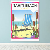 Tahiti Beach st Tropez Leinwanddruck (Insitu (Holzboden))