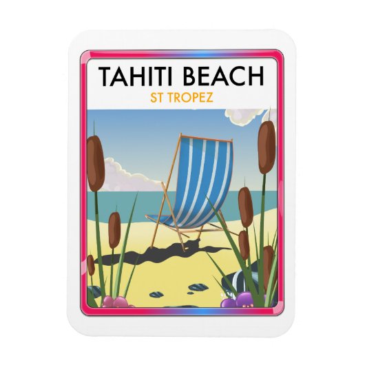 Tahiti Beach st Tropez Magnet (Vertikal)