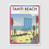Tahiti Beach st Tropez Magnetkarte (Vorderseite)