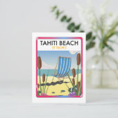 Tahiti Beach st Tropez Postkarte (Stehend Vorderseite)