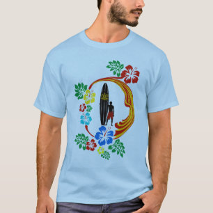 Tahiti-Brandungsentwurf T-Shirt