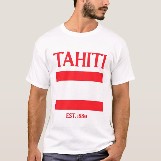 Tahiti-Flagge T-Shirt (Vorderseite)
