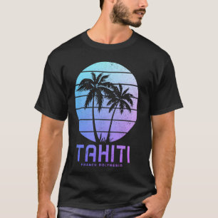 Tahiti Französisch Polynesien Ferienhaus Palmen Bä T-Shirt