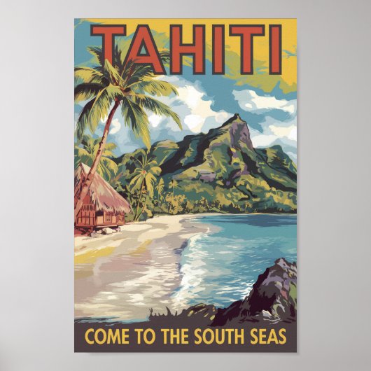 Tahiti Französisch Polynesien Pinellerischer Rundg Poster (Vorne)