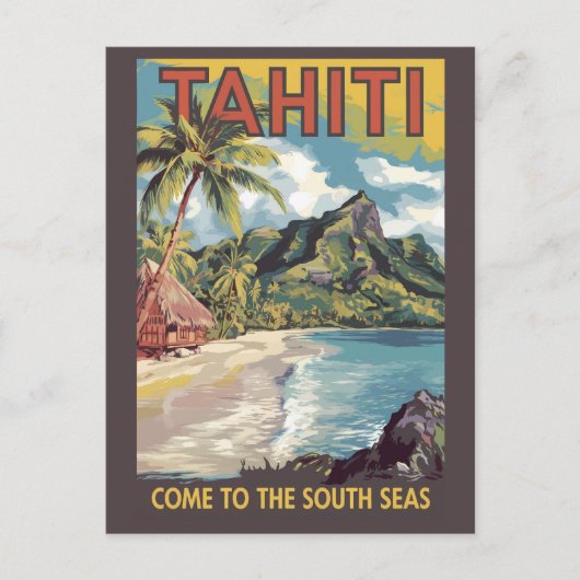 Tahiti Französisch Polynesien Pinellerischer Rundg Postkarte (Vorderseite)