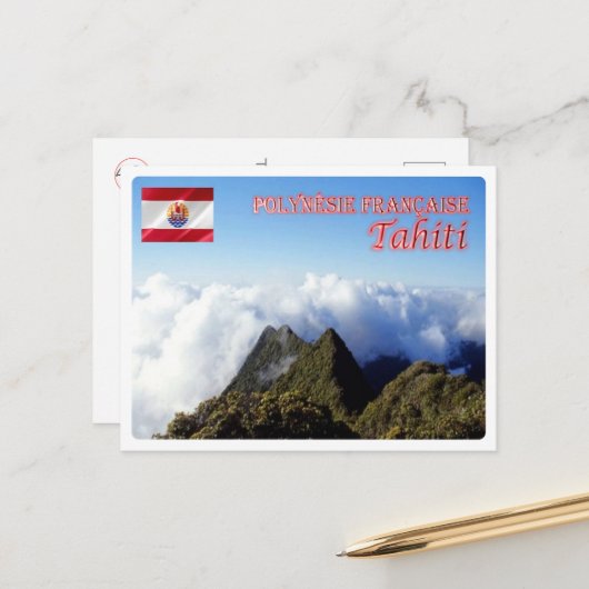 Tahiti - Französisch-Polynesien - Postkarte (Vorderseite/Rückseite Beispiel)
