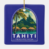 Tahiti Französisch-Polynesien Reisen Keramikornament (Rückseite)