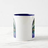 Tahiti Französisch-Polynesien Reisen Zweifarbige Tasse (Mittel)