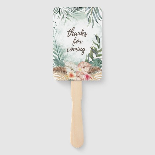 Tahiti | Hochzeitsfeiern mit tropischen Strandfarb Fächer (Rückseite)