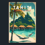 Tahiti Illustration Travel Art Vintag Poster<br><div class="desc">Tahiti Retrovektor Reise Design. Tahiti ist die größte Insel in Französisch-Polynesien,  dem Südpazifik-Archipel.</div>