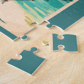 Tahiti Illustration Travel Art Vintag Puzzle (Seite)