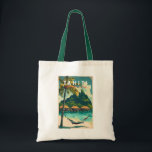 Tahiti Illustration Travel Art Vintag Tragetasche<br><div class="desc">Tahiti Retrovektor Reise Design. Tahiti ist die größte Insel in Französisch-Polynesien,  dem Südpazifik-Archipel.</div>