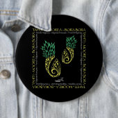 Tahiti Moorea Bora Bora Polynesischer Tattoo Pinea Button (Beispiel)