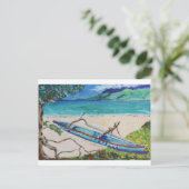 Tahiti Outriggger Postkarte (Stehend Vorderseite)