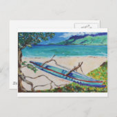 Tahiti Outriggger Postkarte (Vorne/Hinten)