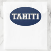 Tahiti Ovaler Aufkleber (Tasche)