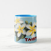 Tahiti Plumeria Zweifarbige Tasse (Mittel)