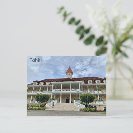 Tahiti, Rathaus, Papeete, Französisch-Polynesien Postkarte (Stehend Vorderseite)