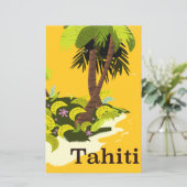 Tahiti Retro Reiseplakat (Stehend Vorderseite)