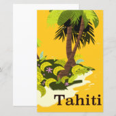 Tahiti Retro Reiseplakat (Vorne/Hinten)