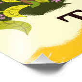 Tahiti Retro Reiseplakat Fotodruck (Ecke)