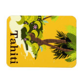 Tahiti Retro Reiseplakat Magnet (Horizontal)