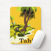Tahiti Retro Reiseplakat Mousepad (Mit Mouse)