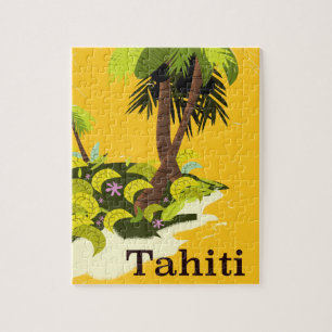 Tahiti Retro Reiseplakat Puzzle