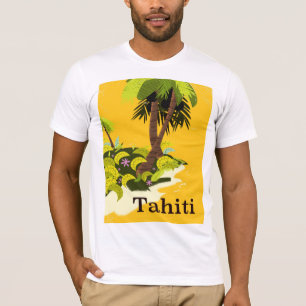 Tahiti Retro Reiseplakat T-Shirt