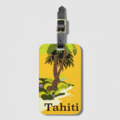 Tahiti Retro Reiseposter Canvas Print Gepäckanhänger (Vorderseite Vertikal)