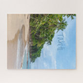 Tahiti Sand Beach Blue Sky Palm Tree Puzzle (Horizontal)