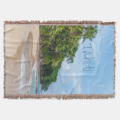 Tahiti Sand Beach Blue Sky Palm Trees Decke (Vorderseite)