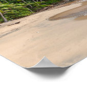 Tahiti Sand Beach Blue Sky Palm Trees Poster (Ecke)