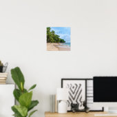 Tahiti Sand Beach Blue Sky Palm Trees Poster (Heimbüro)