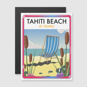 Tahiti Strand St Tropez Magnetkarte