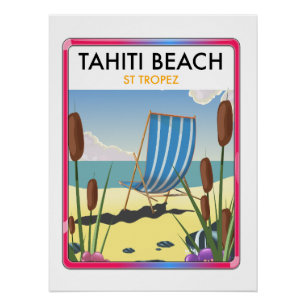 Tahiti Strand St Tropez Poster