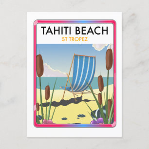 Tahiti Strand St Tropez Postkarte