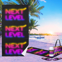 Tahiti Sunset Neon Black Strandtuch