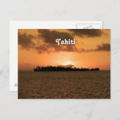 Tahiti Sunset Postkarte (Vorne/Hinten)