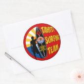 Tahiti Surfsticker Runder Aufkleber (Umschlag)