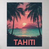 Tahiti Tranquility – Vintage South Pacific Travel Poster (Vorne)