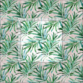 TAHITI-TRÄUME erröten Palmen Stoff (Kachel)