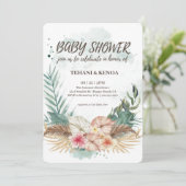 Tahiti | Tropical Beach Baby Shower Einladung (Stehend Vorderseite)