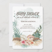 Tahiti | Tropical Beach Baby Shower Einladung (Vorderseite)