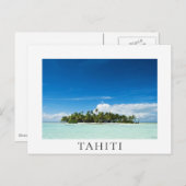 Tahiti, tropical island in the pacific postkarte (Vorne/Hinten)